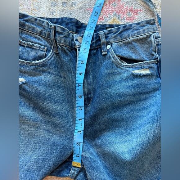 BLANK NYC The Madison Crop Distressed Jeans 100% Cotton Size 28 - Picture 10 of 12